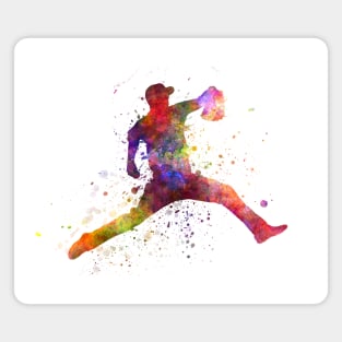 Baseball player in watercolor Magnet